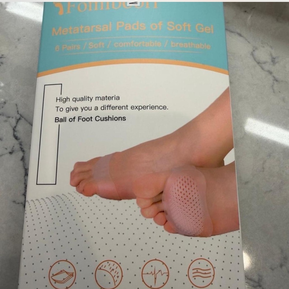 Metatarsal Soft Gel Foot Pads - Sheer Pink Cushions 8pc